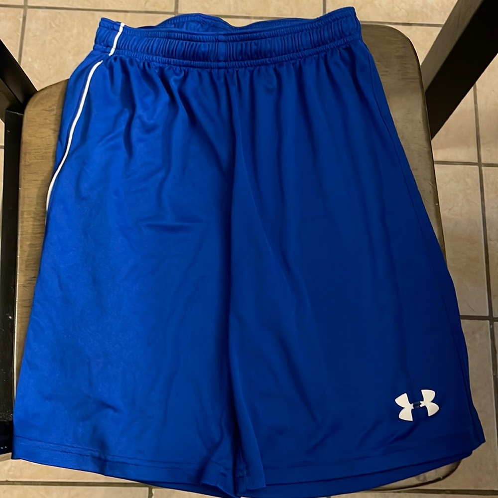 Boys Royal Blue UA shorts